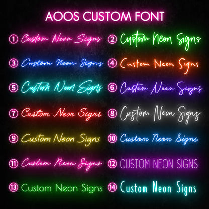 Custom LED Neon Sign, Switch Between Battery Operated, Plug In or Hardwired