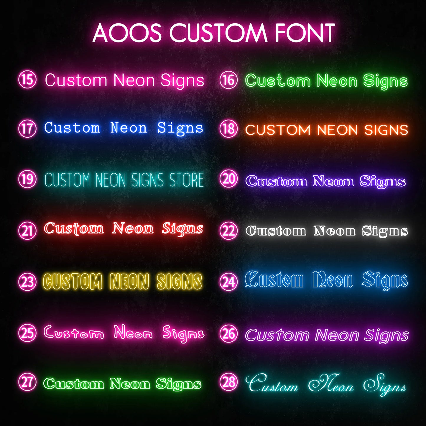 Custom LED Neon Sign, Switch Between Battery Operated, Plug In or Hardwired