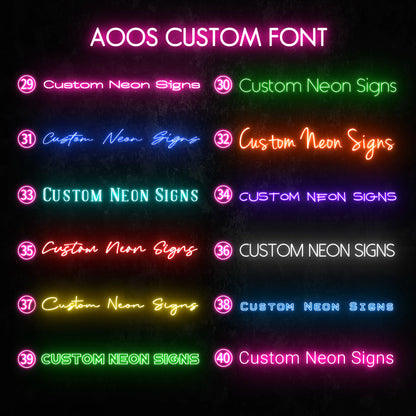 Custom LED Neon Sign, Switch Between Battery Operated, Plug In or Hardwired