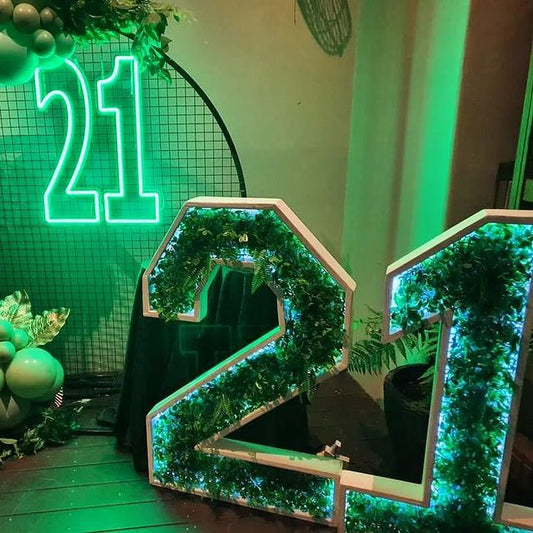 21st Birthday Party Neon Sign