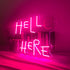 Hello There Flickering Hell Here Neon Sign