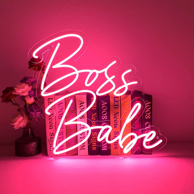 Boss Babe LED Neon Sign for Storefront light up sign
