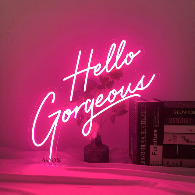 Hello Gorgeous LED Neon Sign light up sign