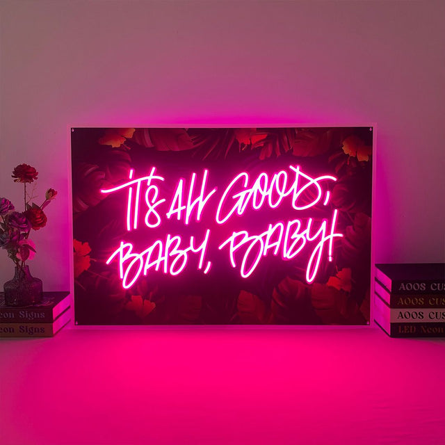 It's All Good Baby Baby LED Neon Sign for Storefront light up sign