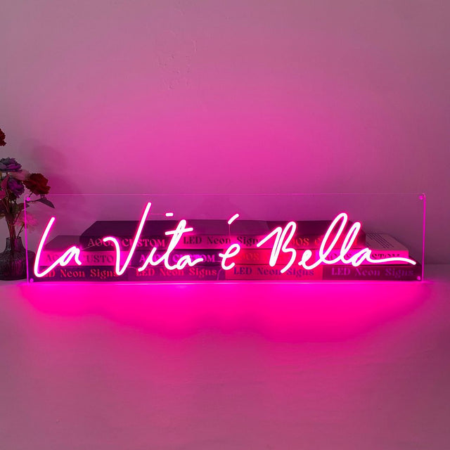 La Vita e Bella Italian LED Neon Sign for Wedding light up sign