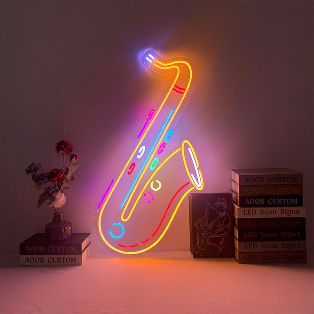 Saxophone LED Neon Sign for Salon light up sign