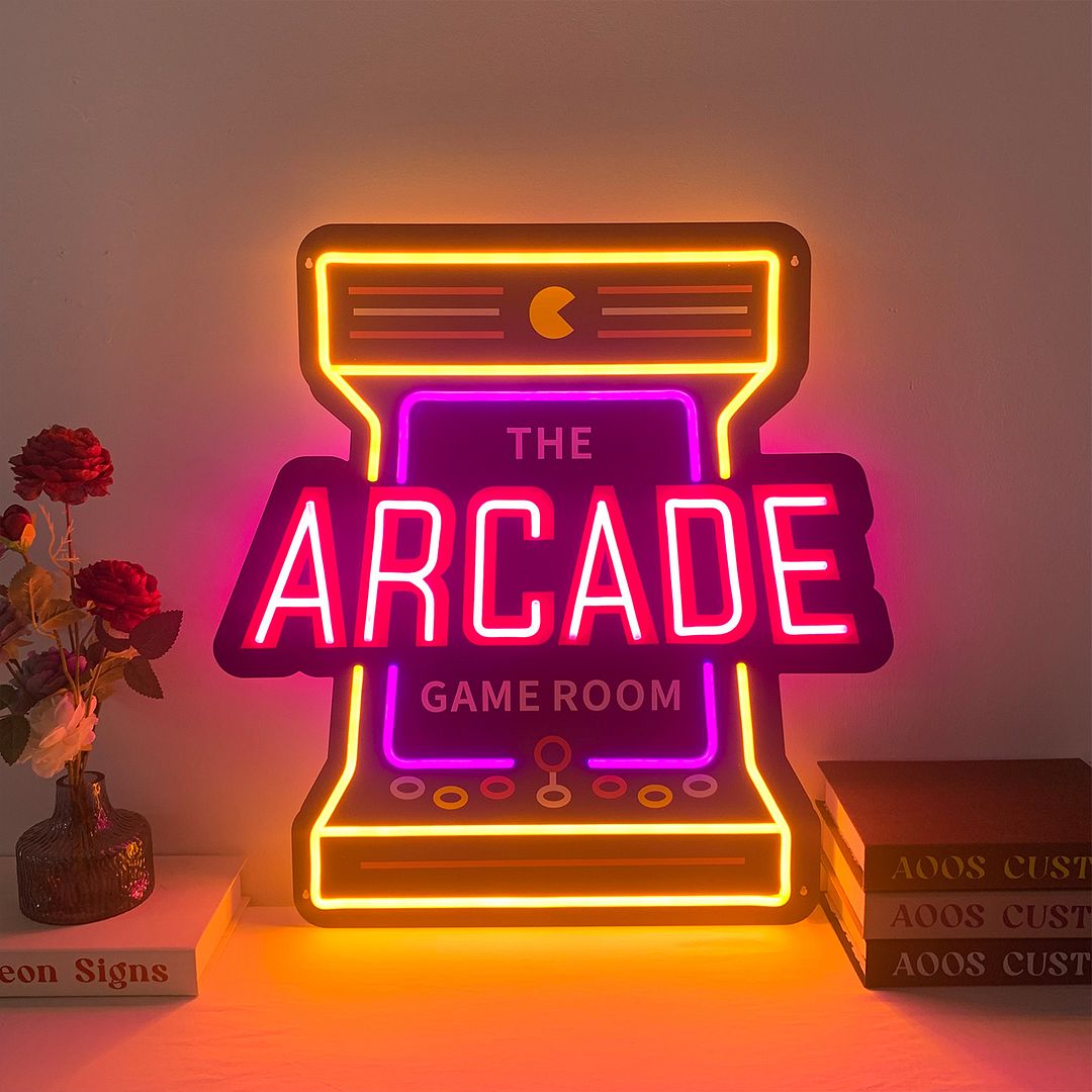 The Arcade Game Room Neon Sign