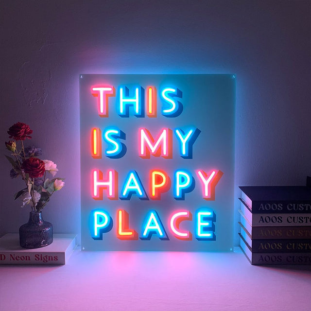 This is My Happy Place LED Neon Sign for Party light up sign