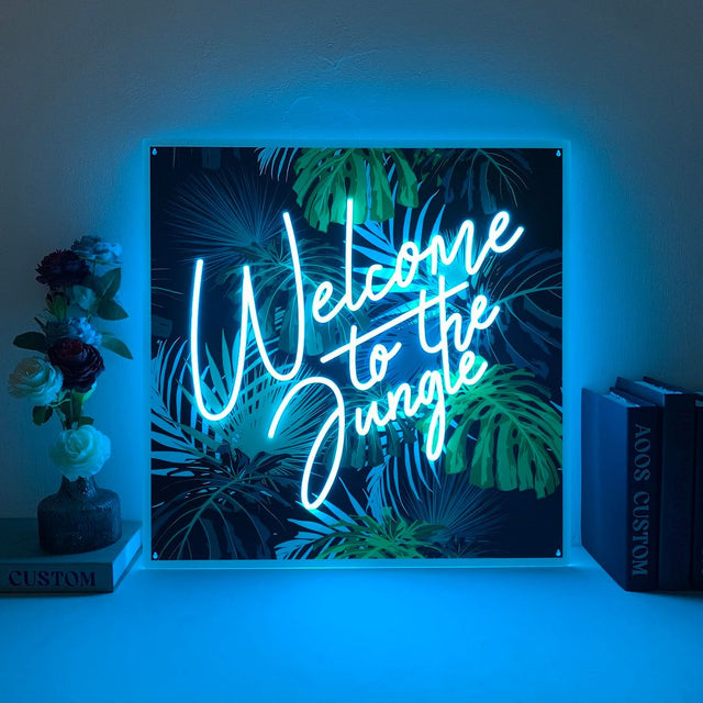 Welcome to The Jungle LED Neon Sign light up sign