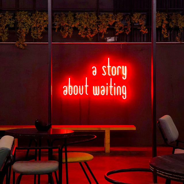 A Story About Waiting LED Neon Sign light up sign