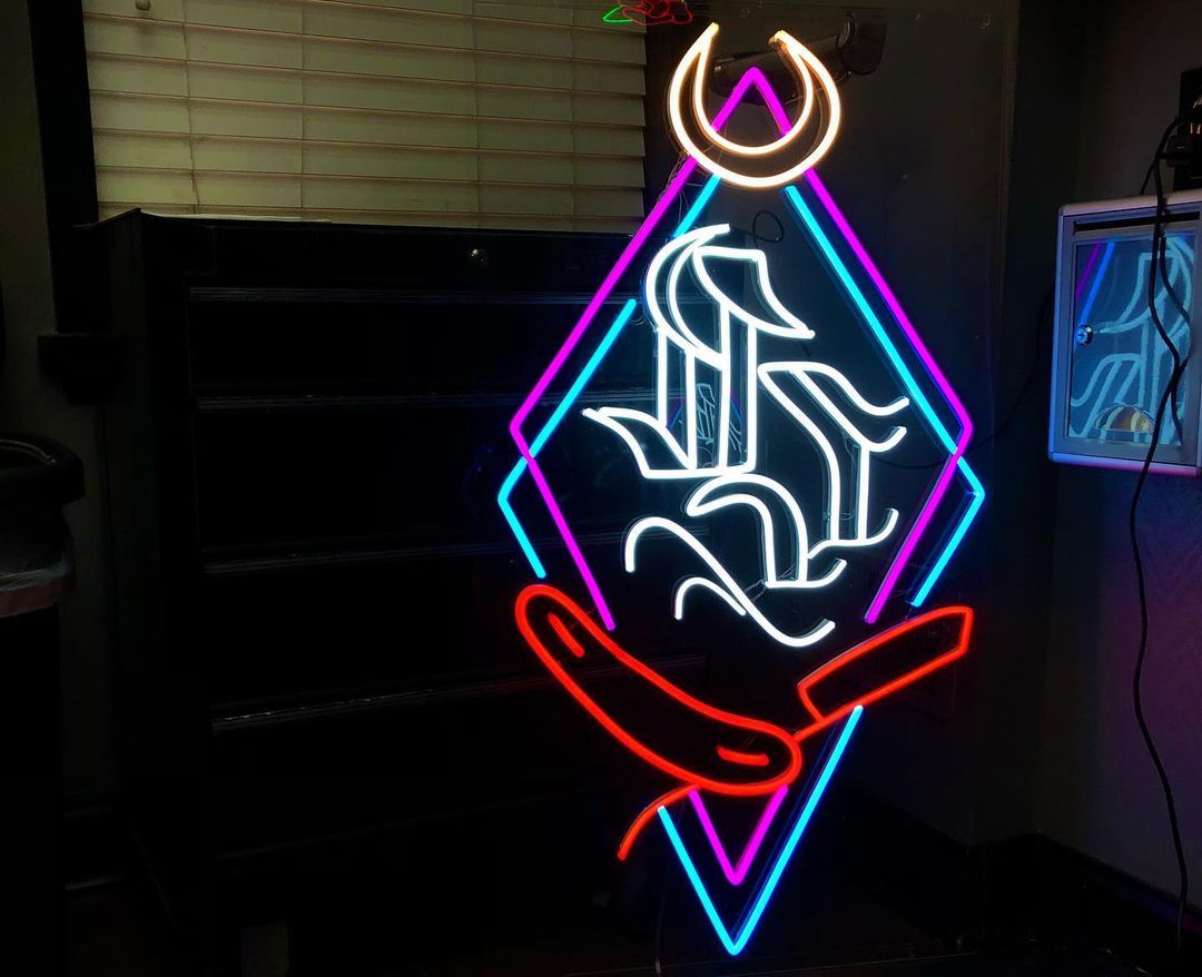 Neon Sign Abstract Custom Made Neon Signs, Abstract Art Neon Sign, LED Business Sign – AOOS