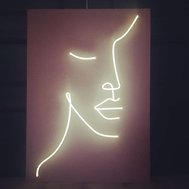 Aesthetic Face LED Neon Sign for Salon light up sign