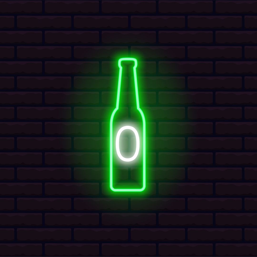 Alcohol Bottle Neon Sign