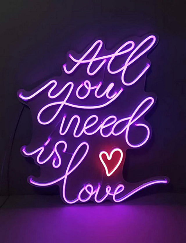 All You Need is Love LED Neon Sign light up sign