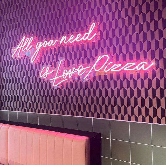 All You Need is Love Pizza LED Neon Sign for Bar light up sign