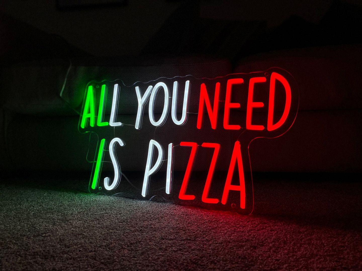 All You Need is Pizza Neon Sign