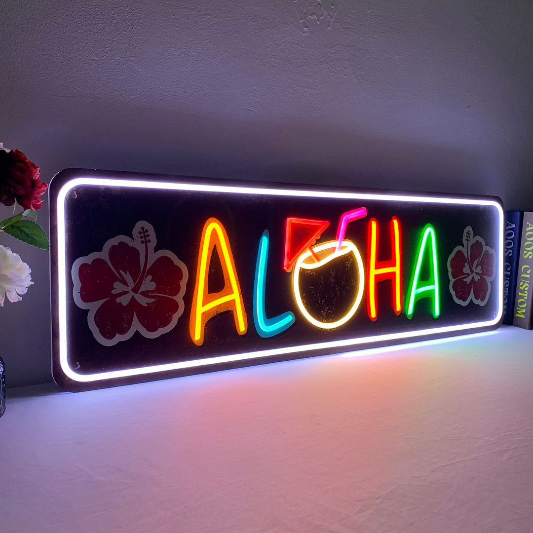 Aloha Cocktail Bar Neon Sign