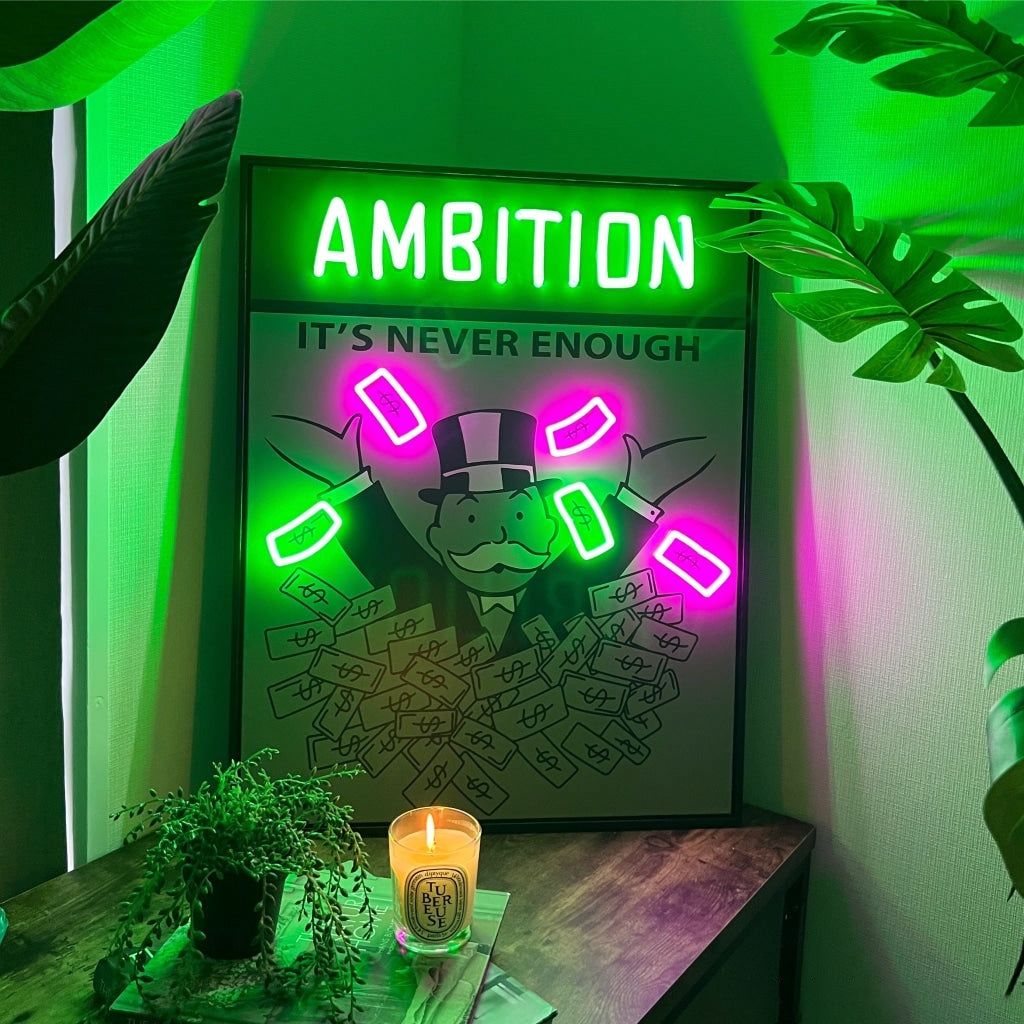 Ambition Neon Art Frame Neon Sign