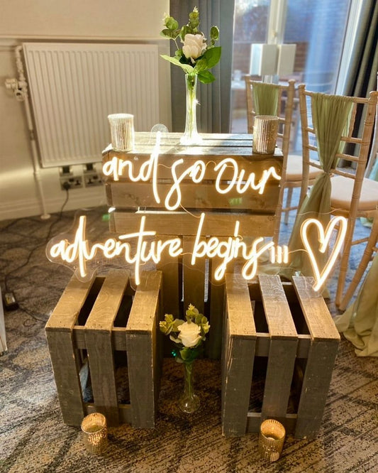 And So Our Adventure Begins Neon Sign