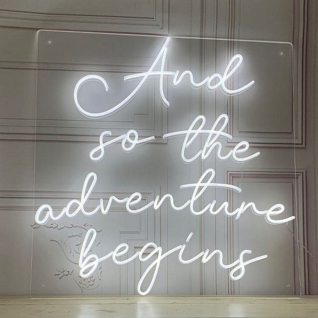 And So the Adventure Begins LED Neon Sign for Wedding light up sign