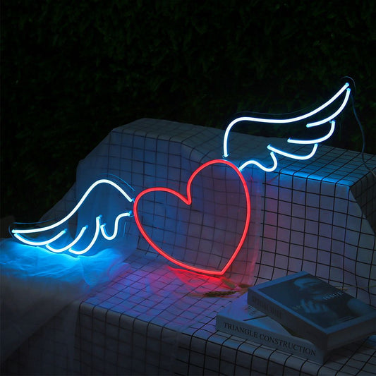 Angel Heart Neon Sign