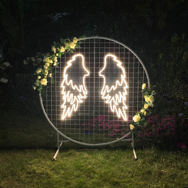 Angel Wings LED Neon Sign for Wedding light up sign
