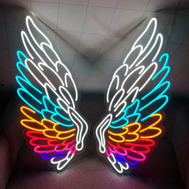 Angel Wings (Multicolor) LED Neon Sign for Photo Booth light up sign