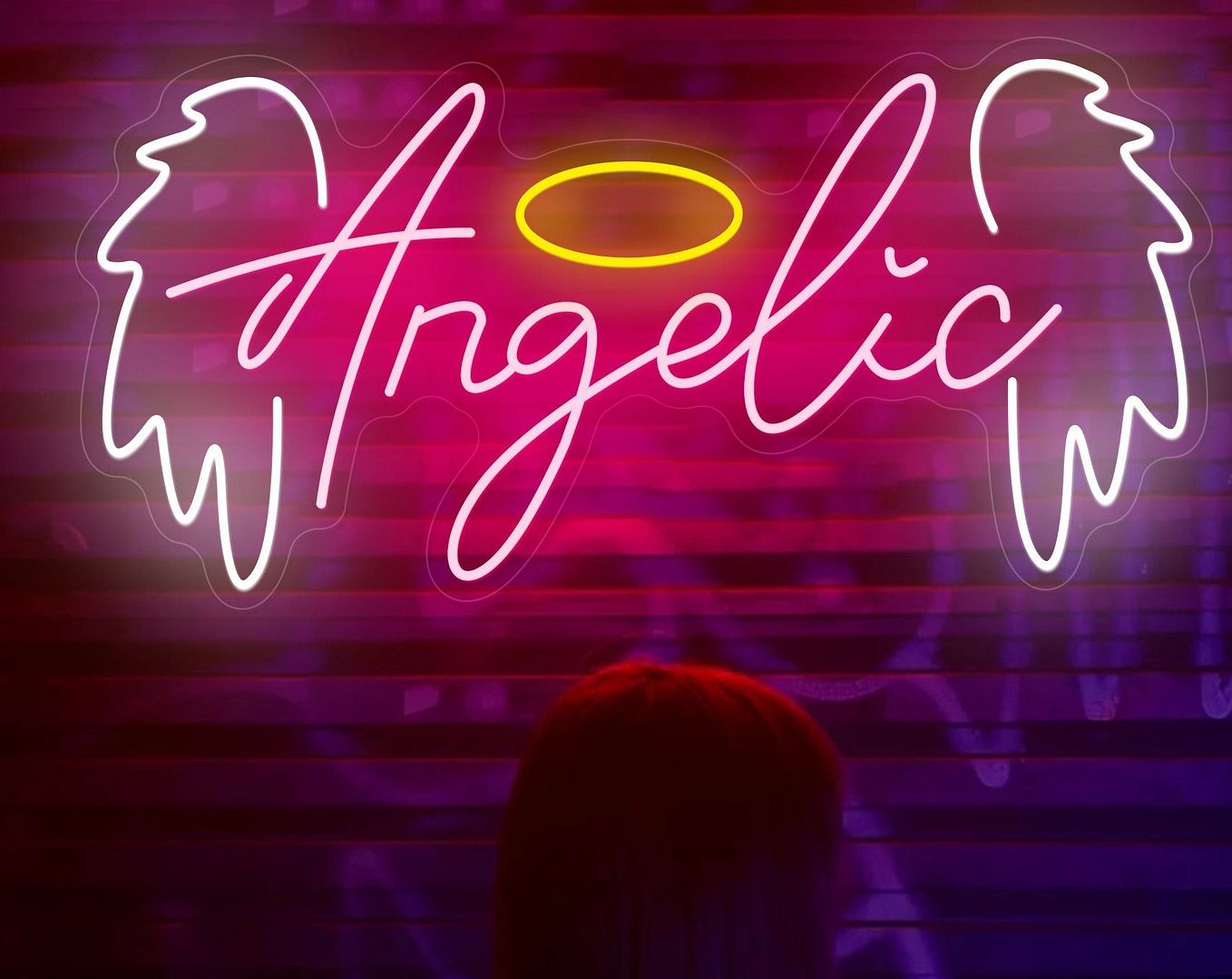 Angelic Neon Sign Angel Wings Neon Sign