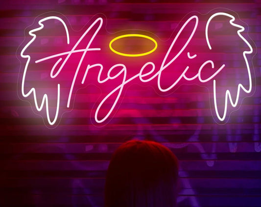 Angelic Neon Sign Angel Wings Neon Sign