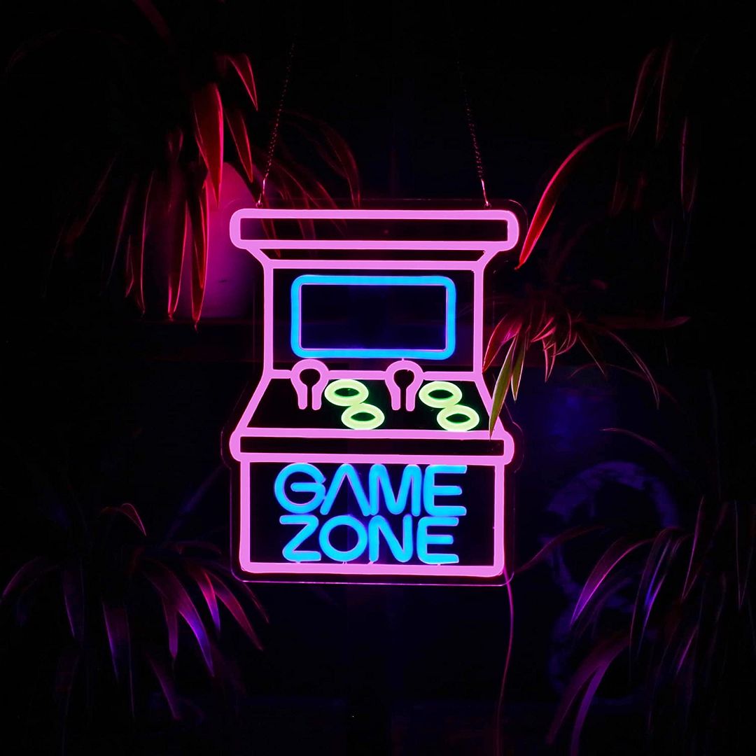 Arcade Game Zone Neon Sign