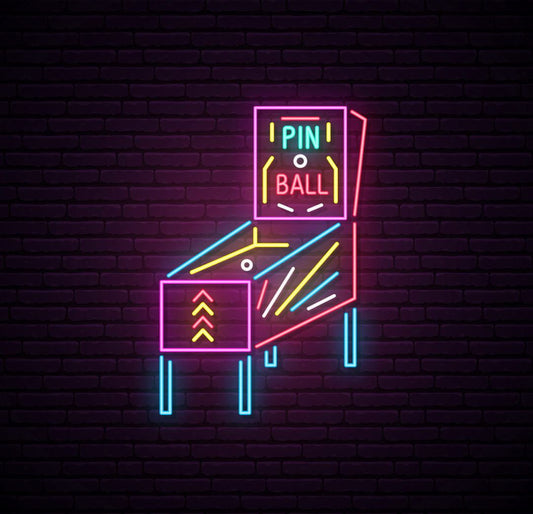 Arcade Pinball Game Neon Sign