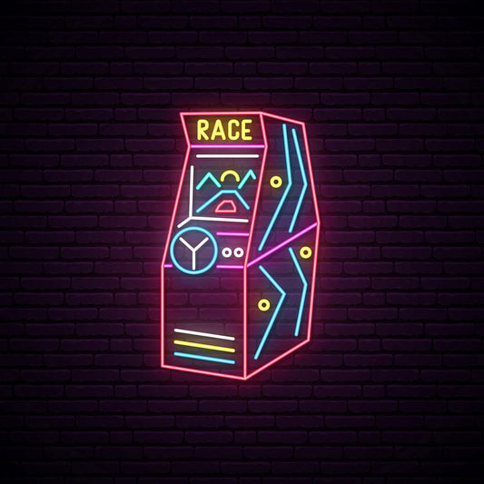 Arcade Race Game Neon Sign