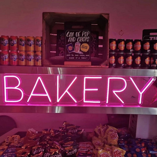 Bakery LED Neon Sign for Storefront light up sign