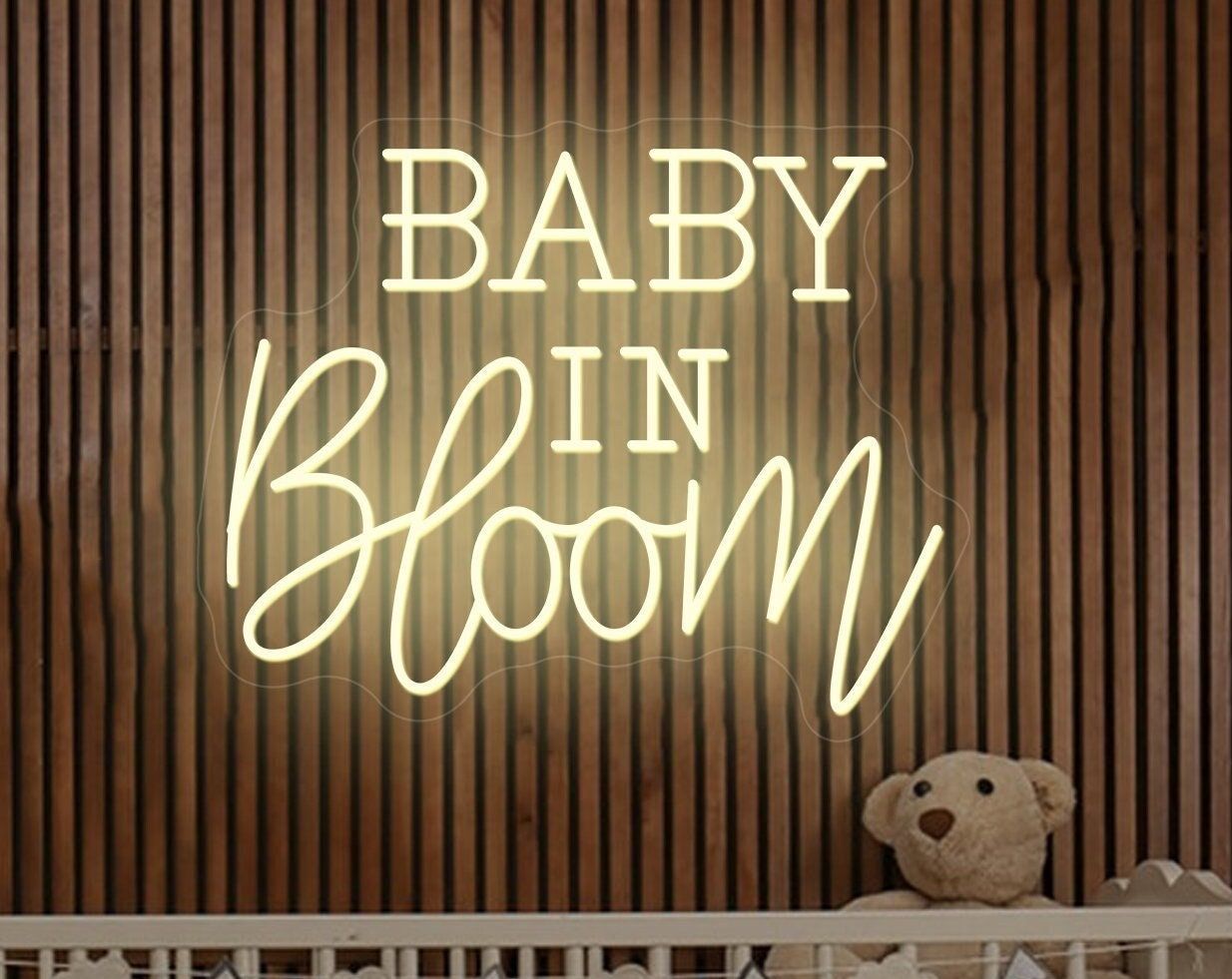Baby in Bloom Neon Sign
