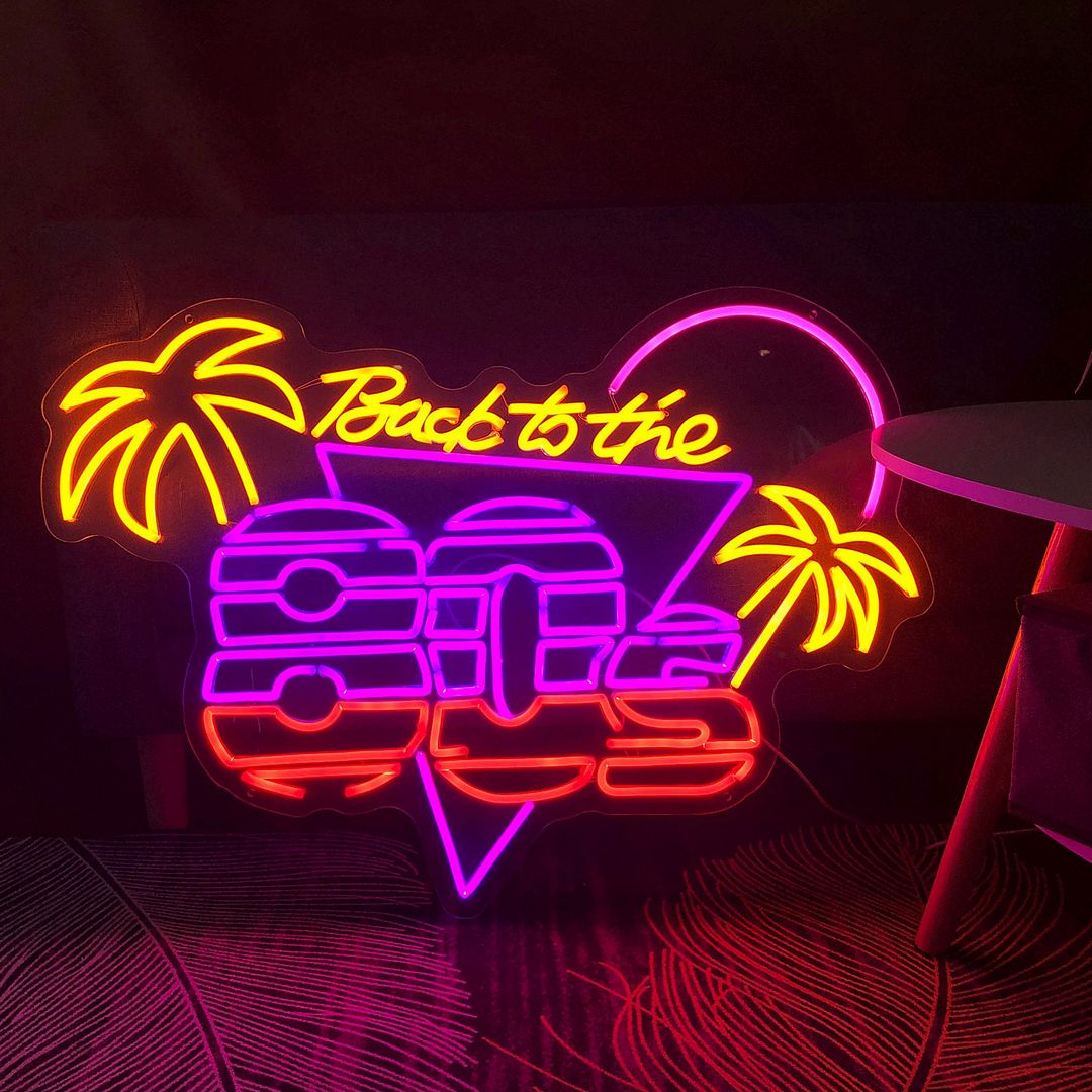 Back To The 80s Bar Neon Sign