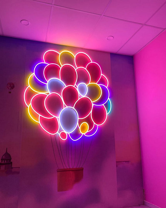 Balloon LED Neon Sign for Birthday Party light up sign