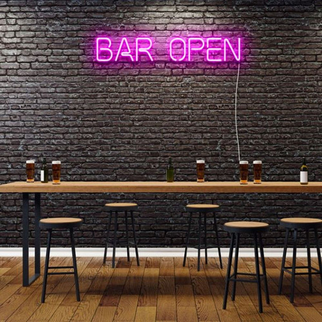 Bar Open LED Neon Sign for Bar light up sign