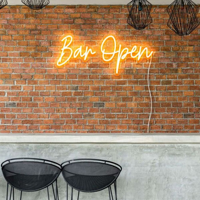 Bar Open LED Neon Sign for Wedding light up sign