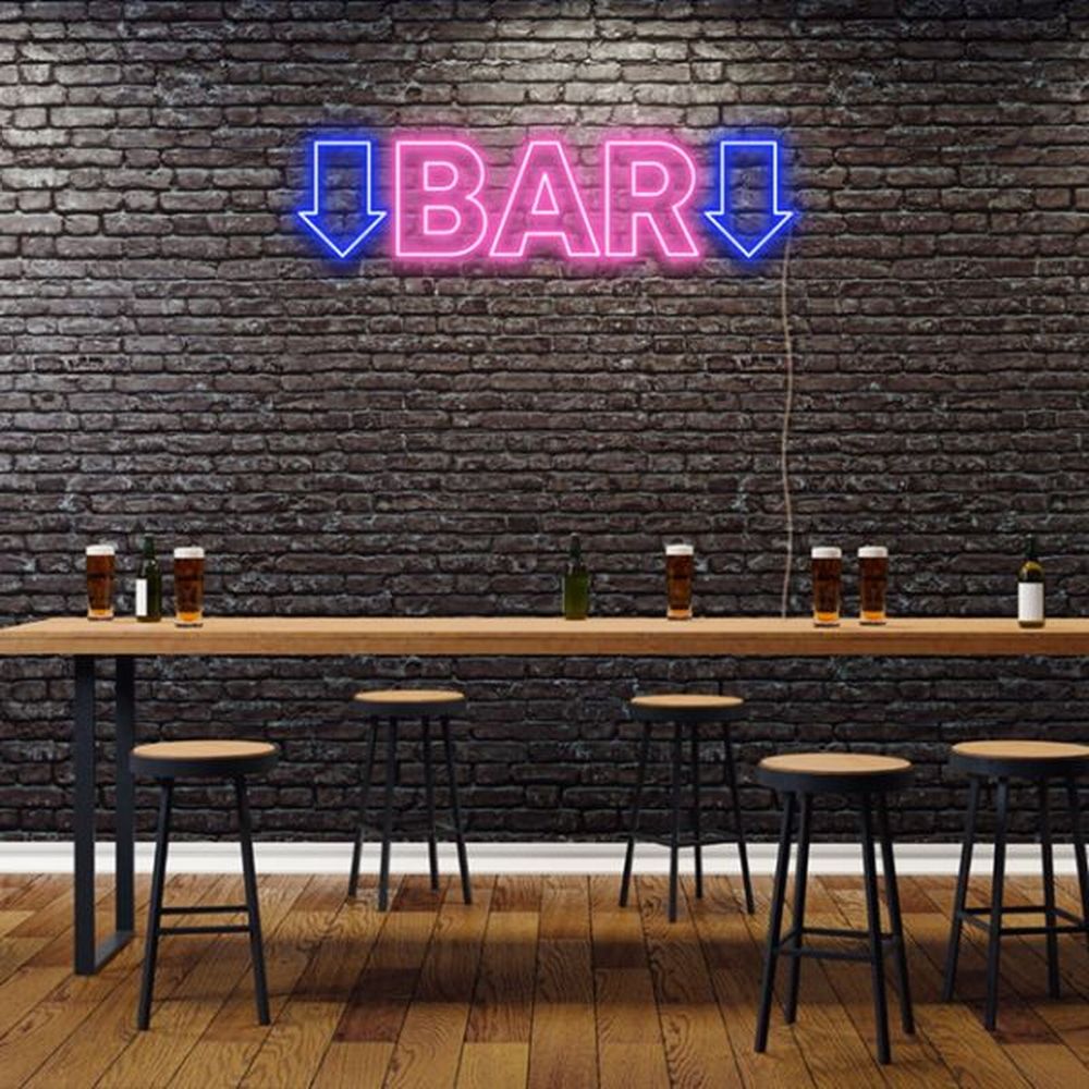 Bar Sign with Arrows Neon Sign