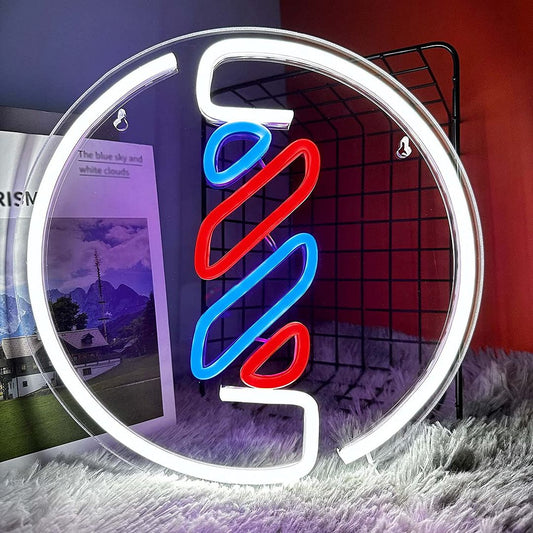 Barber Poles Neon Sign