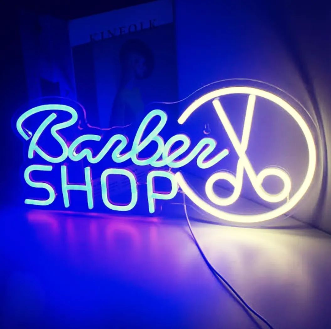 Barber Shop Scissors Neon Sign