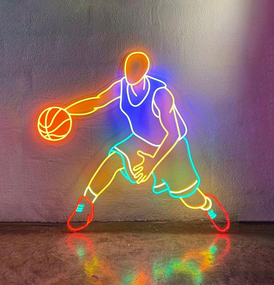 Basketball Player Neon Sign
