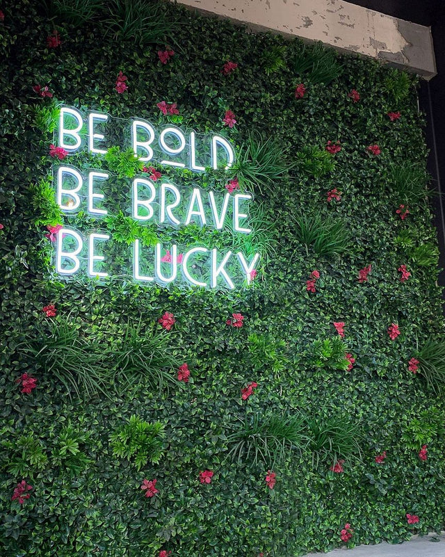 Be Bold Be Brave Be Lucky LED Neon Sign light up sign