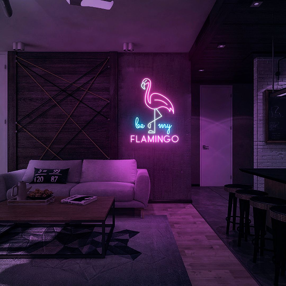 Be My Flamingo Neon Sign