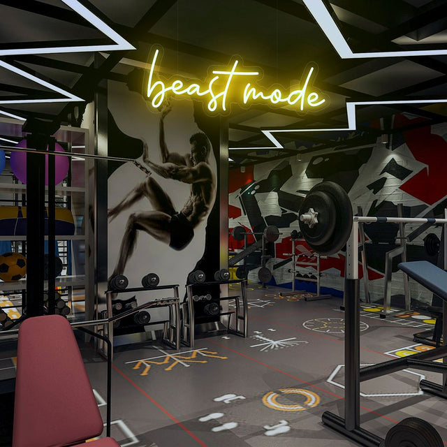Beast Mode LED Neon Sign for Man Cave light up sign