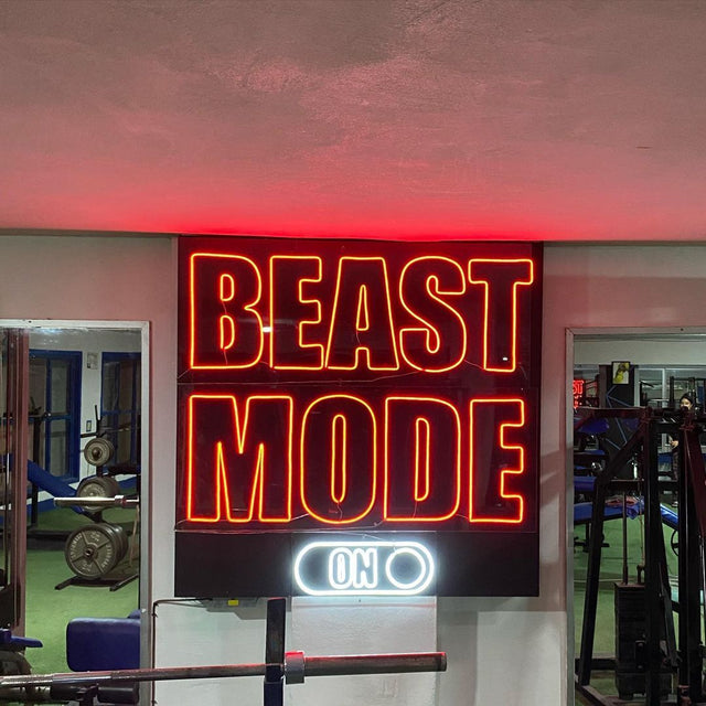 Beast Mode On LED Neon Sign for Storefront light up sign