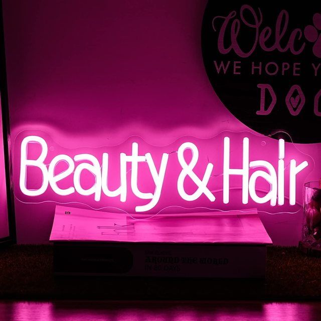 Beauty and Hair Neon Sign