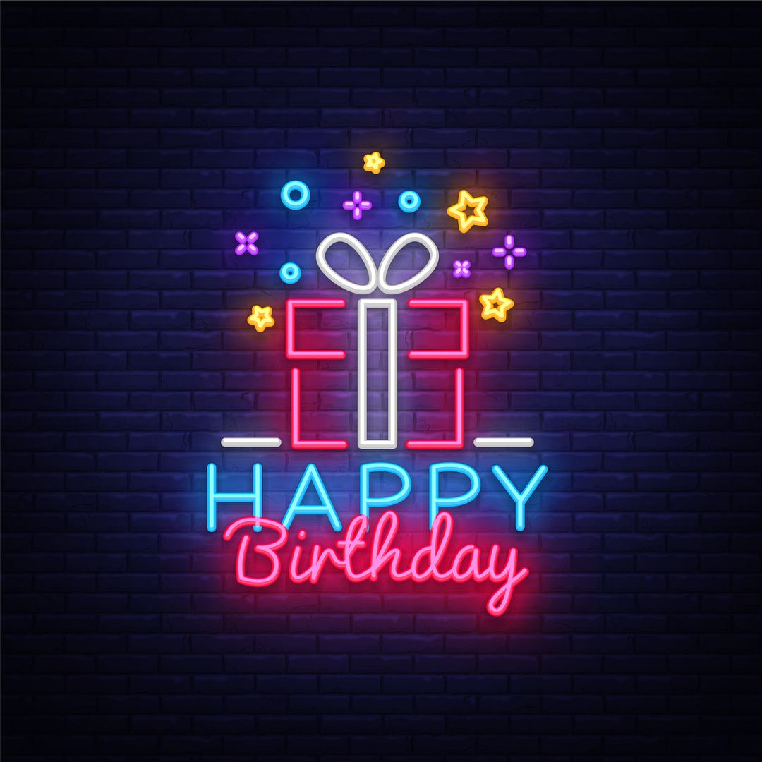 Happy Birthday Party Neon Sign