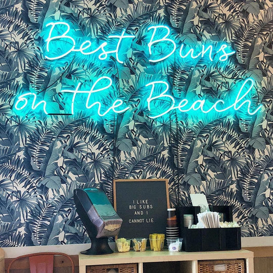 Best Buns On The Beach Neon Sign