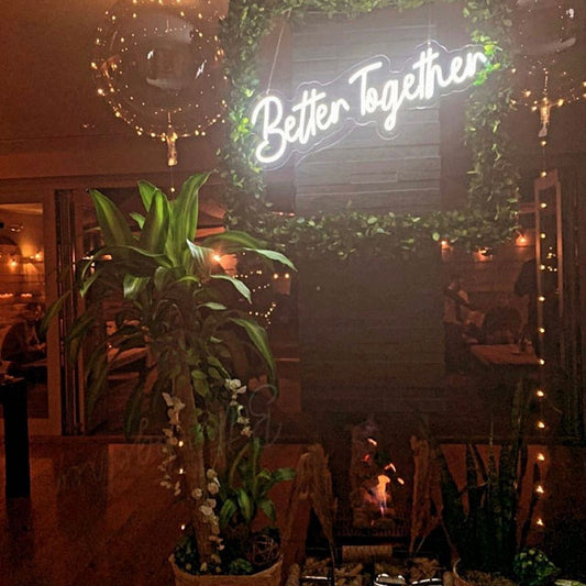 Better Together Wedding Neon Sign